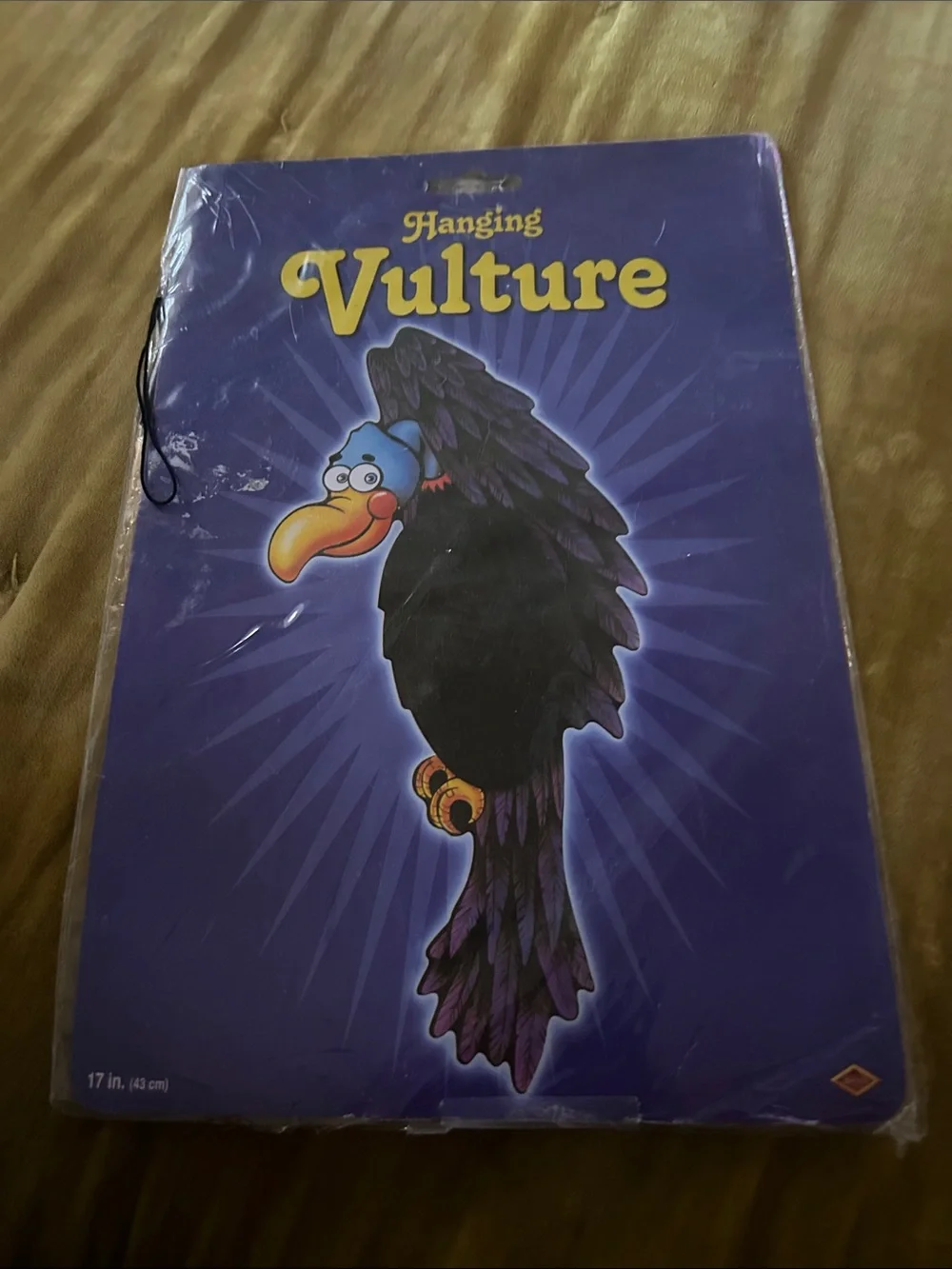 Vintage Hanging Vulture Wall Decor - Purple/Black